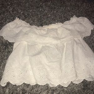 White off the shoulder top